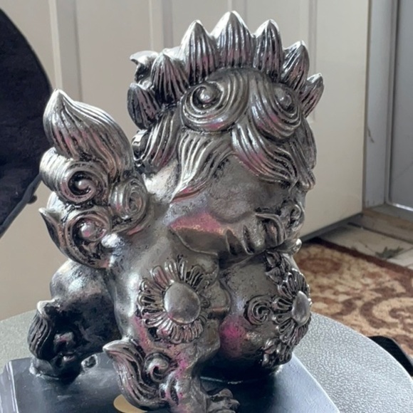 Vintage Silver Gargoyle Black Stand - Picture 3 of 5